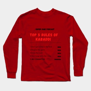 5 Rules Long Sleeve T-Shirt